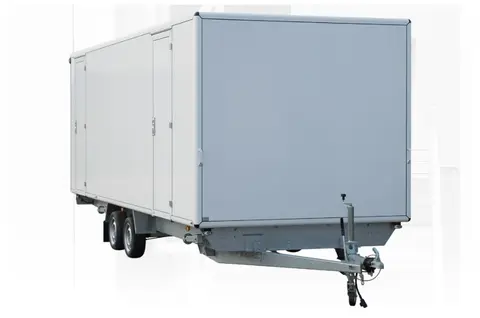 GL A grote witte toiletwagen voor verkoop Europe Wagon dissel aanzicht