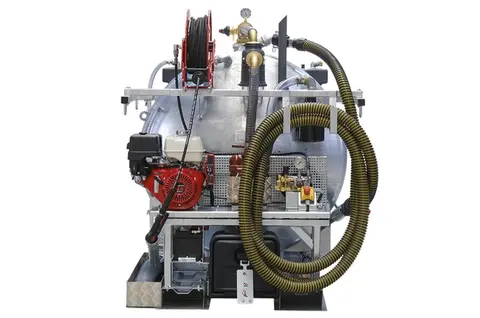 GLOBAL FLX Gasgestookte vacuum pomp met aangesloten slang