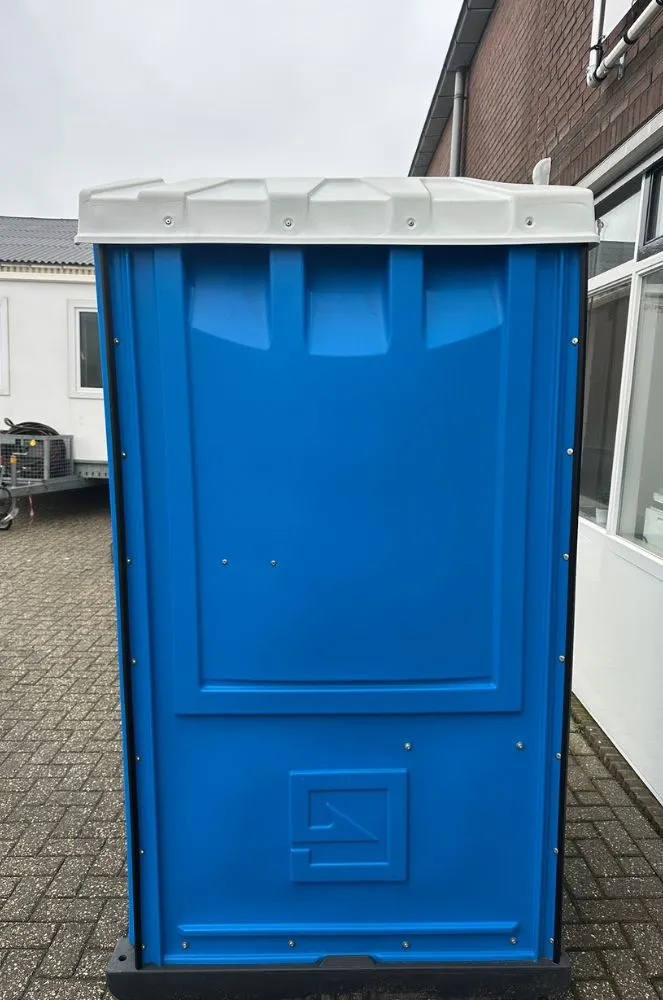 MTM Blauw Blauwe mobiele toiletunit buiten