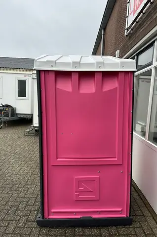 MTM Grijs Roze mobiele toiletunit in felroze behuizing