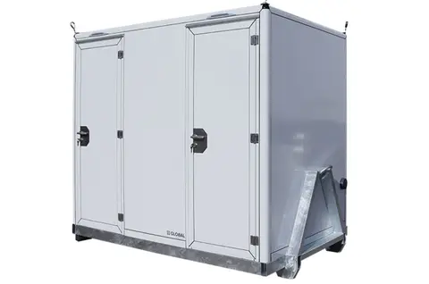 GM C BAD Witte sanitaire container met gesloten deuren