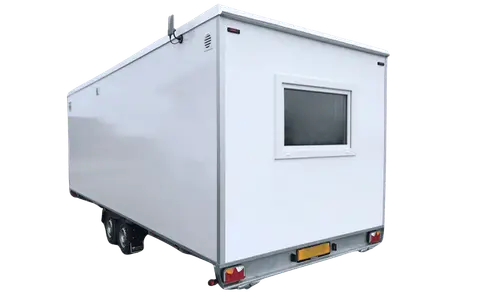 Mobiele Woonuit voor verkoop Europe Wagon achteraanzicht transparant
