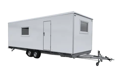 Mobiele Woonuit flex voor verkoop Europe Wagon vooraanzicht transparant