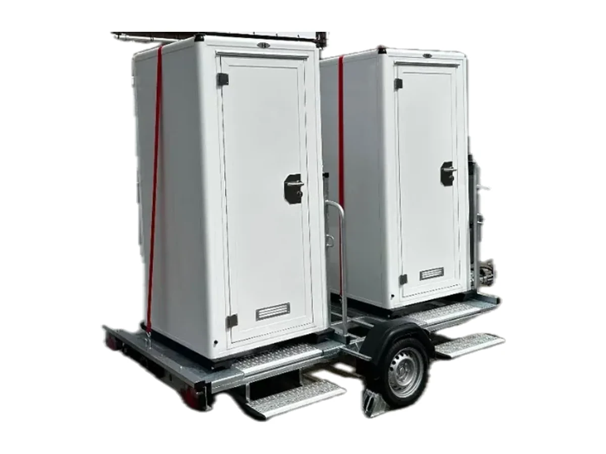 Toiletaanhanger met 2 Polar cabines