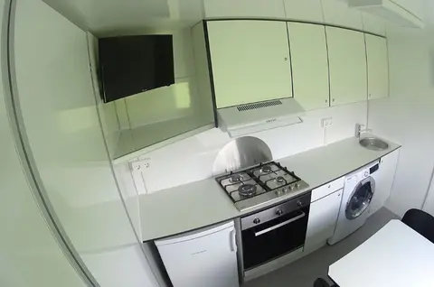 Mobiele woonunit televisie keuken