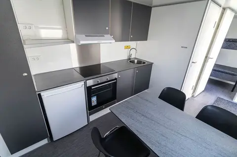 Mobiele woonunit interieur keuken