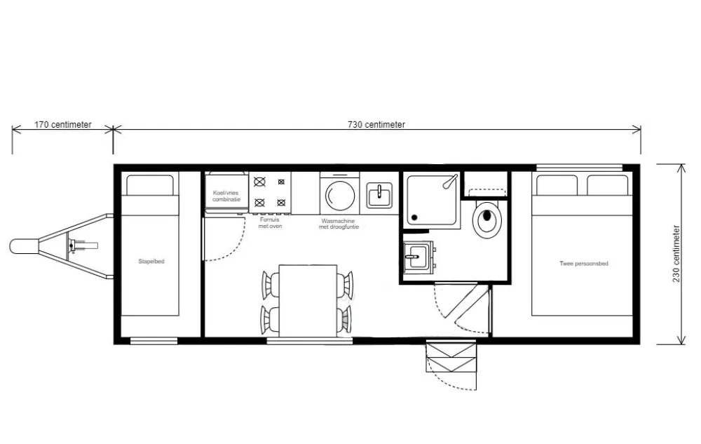 Plattegrond Woonunit DL 732